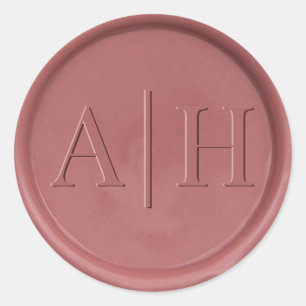 Monogram Vintage Rose Wax Siegel Sticker