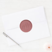 Monogram Vintage Rose Wax Siegel Sticker (Umschlag)