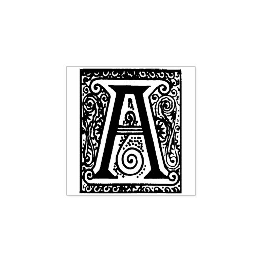 Monogram Vintager Dekorbrief A Gummistempel (Prägung)