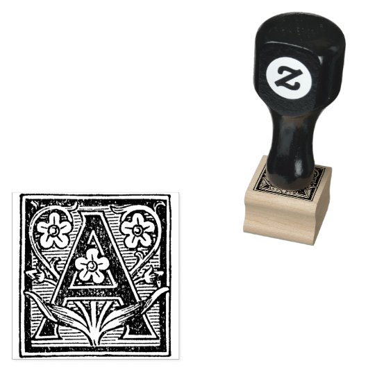 Monogram Vintager Dekorbrief A Gummistempel (Stempel)