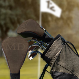 Monogram Vintages, elegantes, braunes Lederlook Golf Headcover