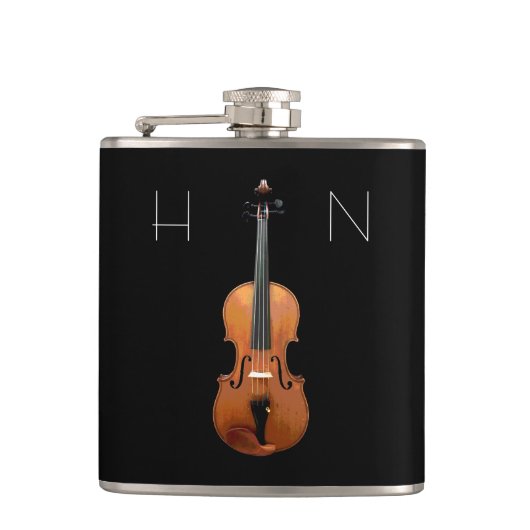 Monogram Violin Black Flachmann (Vorderseite)