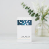 Monogram-Visitenkarte des Netzwerkingenieurs Visitenkarte (Stehend Vorderseite)