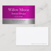 Monogram-Visitenkarte für lila Folien und Pinsel Visitenkarte (Vorne/Hinten)