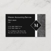 Monogram-Visitenkarten für berufliche Kontoinhaber Visitenkarte (Vorderseite)