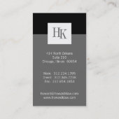 Monogram-Visitenkarten Visitenkarte (Rückseite)