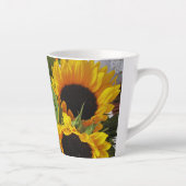 Monogram Vivid Sunflowers Foto Print 12oz Milchtasse (Rechts)