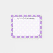 Monogram Volleyball Balls Lavendel Lila Post-it Klebezettel (Vorderseite)