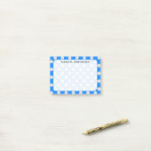 Monogram Volleyball Balls on Azure Blue Post-it Klebezettel (Auf Schreibtisch)