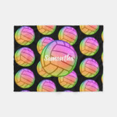Monogram Volleyball Fleecedecke (Vorderseite (Horizontal))