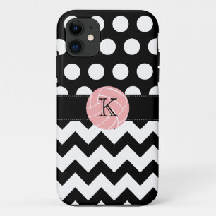 Monogram Volleyball Polka Dot Zigzag iPhone 5 Fall Case-Mate iPhone Hülle