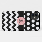 Monogram Volleyball Polka Dot Zigzag iPhone 5 Fall Case-Mate iPhone Hülle (Rückseite (Horizontal))