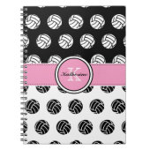 Monogram Volleyball Spiral Notebook Notizblock (Vorderseite)
