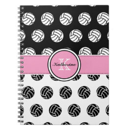 Monogram Volleyball Spiral Notebook Notizblock