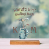 Monogram von der personalisierten Welt zum besten  Acrylschild (Neutral)