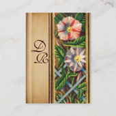 MONOGRAM VON GLORY UND RED BERRIES VISITENKARTE (Rückseite)