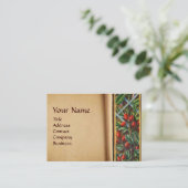 MONOGRAM VON GLORY UND RED BERRIES VISITENKARTE (Stehend Vorderseite)