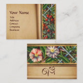 MONOGRAM VON GLORY UND RED BERRIES VISITENKARTE (Vorne/Hinten)