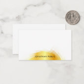 Monogram-Vorlage für Gold Look Template Einfach Mitteilungskarte (Vorderseite/Rückseite Beispiel)