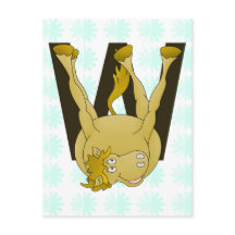 Monogram W Funny Pony Personalisiert