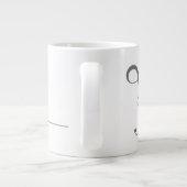 Monogram W in Beautiful Scroll Typografy Jumbo-Tasse (Rückseite)