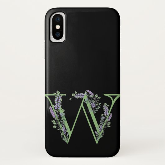 Monogram W Lavendel Eucalyptus Case-Mate iPhone Hülle (Rückseite)