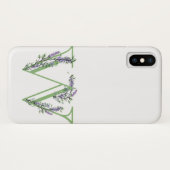 Monogram W Lavendel Eucalyptus Case-Mate iPhone Hülle (Rückseite (Horizontal))