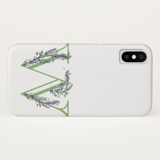 Monogram W Lavendel Eucalyptus Case-Mate iPhone Hülle (Rückseite (Horizontal))