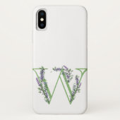 Monogram W Lavendel Eucalyptus Case-Mate iPhone Hülle (Rückseite)