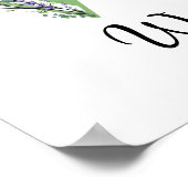 Monogram W Lavender Eucalyptus Poster Kinderzimmer (Ecke)