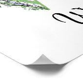 Monogram W Lavender Eucalyptus Poster Kinderzimmer (Ecke)