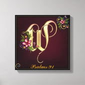 Monogram W Premium Wrapped Canvas (Gloss) Leinwanddruck (Vorderseite)