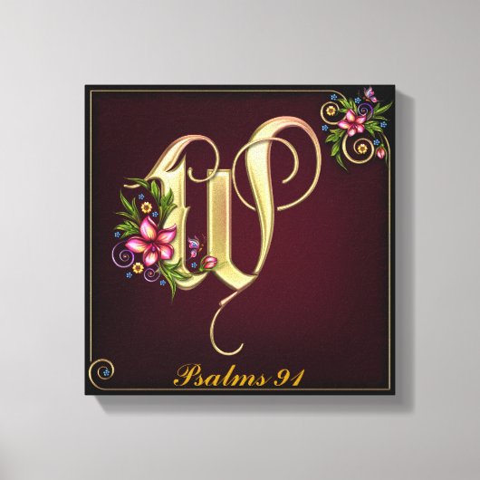 Monogram W Premium Wrapped Canvas (Gloss) Leinwanddruck (Vorderseite)