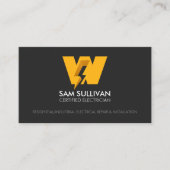 Monogram W Visitenkarte (Vorderseite)