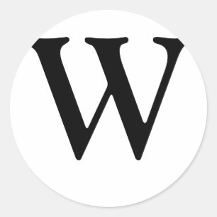 Monogram W Wedding Siegel Sticker