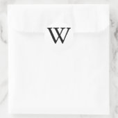 Monogram W Wedding Siegel Sticker (Tasche)