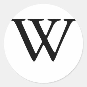 Monogram W Wedding Siegel Sticker