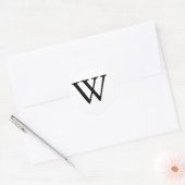 Monogram W Wedding Siegel Sticker (Umschlag)