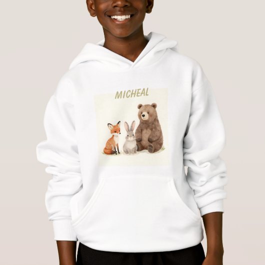 Monogram-Waldtiere Hoodie (Vorderseite)