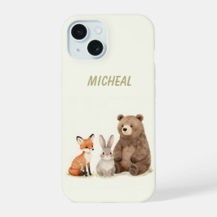 Monogram-Waldtiere iPhone 15 Hülle