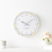 Monogram Wall Clock Scandinavier Große Wanduhr (Zuhause)