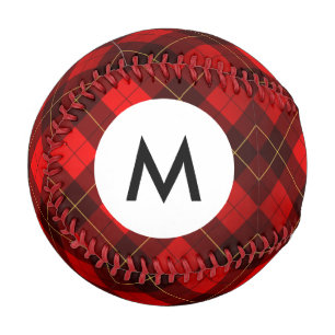 Monogram Wallace Tartan Hintergrund Baseball
