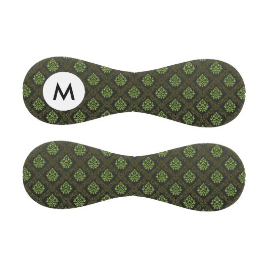 Monogram Wallpaper floral Green Baseball (Paneele)