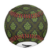 Monogram Wallpaper floral Green Baseball (Rückseite)