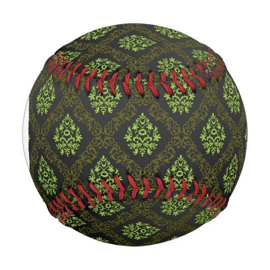 Monogram Wallpaper floral Green Baseball (Vorderseite)