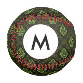 Monogram Wallpaper floral Green Baseball (Vorderseite Links)