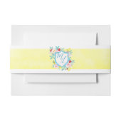 Monogram Wappen Amalfi Küste Italienische Zitronen Einladungsbanderole (Vorderseite Beispiel)