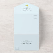 Monogram Wappen Aquarellenemonen Hochzeit All In One Einladung (Außenbereich)