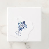 Monogram Wappen Blue & White Delft Wedding Geschenkanhänger (Beispiel)