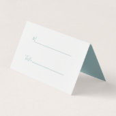 Monogram Wappen Gold Blue Wedding Platzkarten Visitenkarten (Vorderseite)